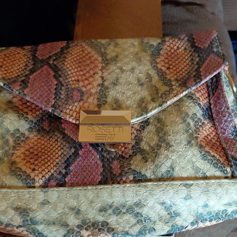 Rosetti Multicolor Snake Print Clutch